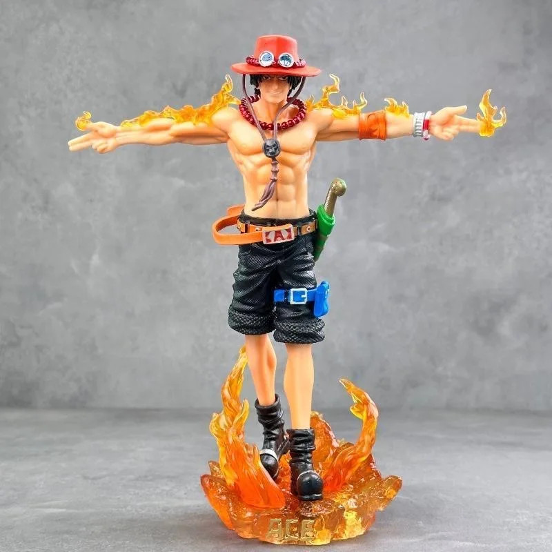 28Cm One Piece Ace Anime Figure Portgas D Ace Figures Action Figures Gk
