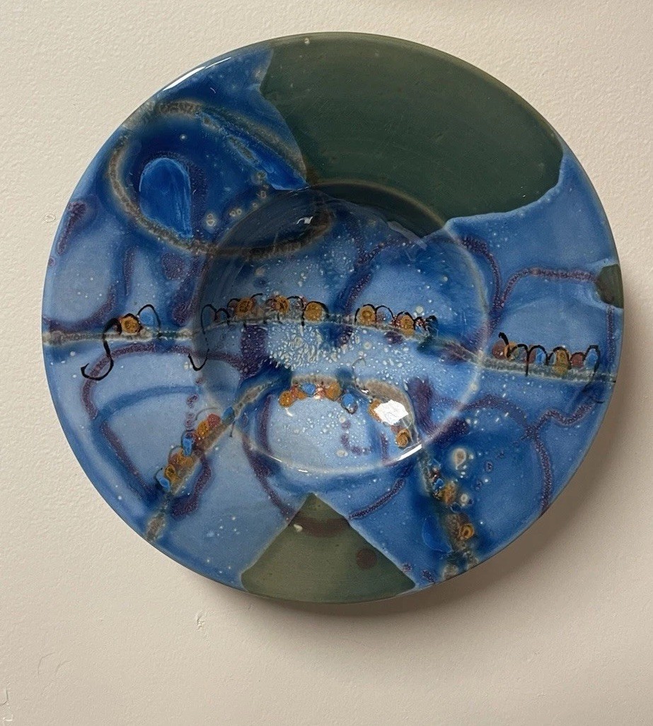 Vintage Ceramic Plate Handmade