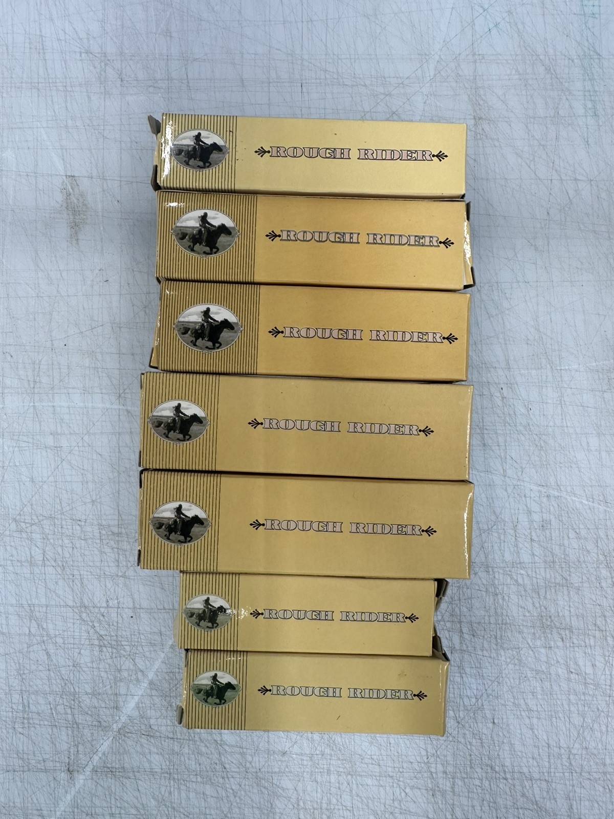 Lot of  7 Rough Rider Folding Pocket Knives – New in Packaging