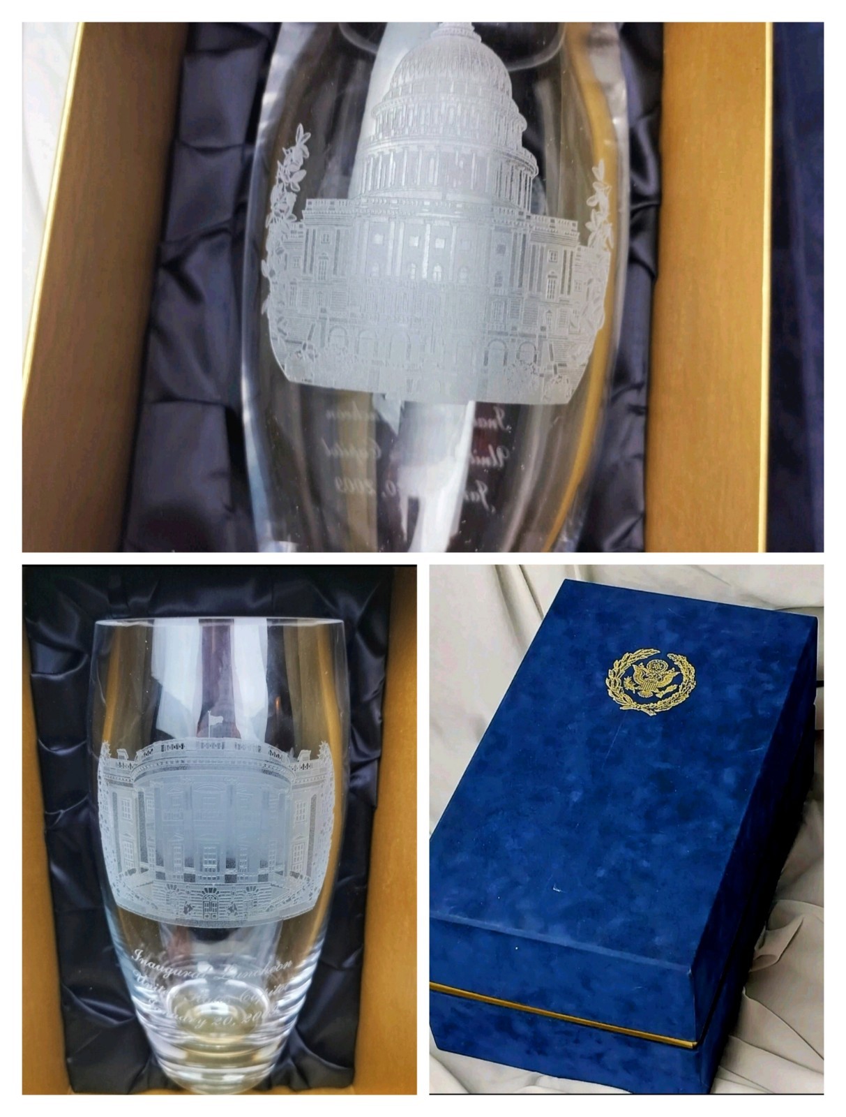 US President Barack Obama Inauguration Attendee Gift Vase 2009 Paperwork Case