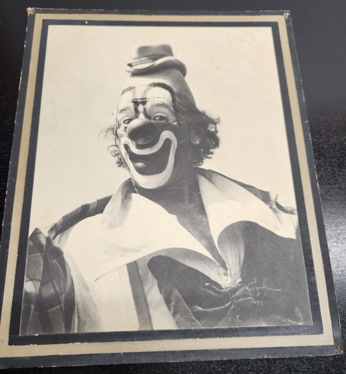 Lou Jacobs - Mounted Circus Clown Black & White Photo -Vintage - King of Clowns