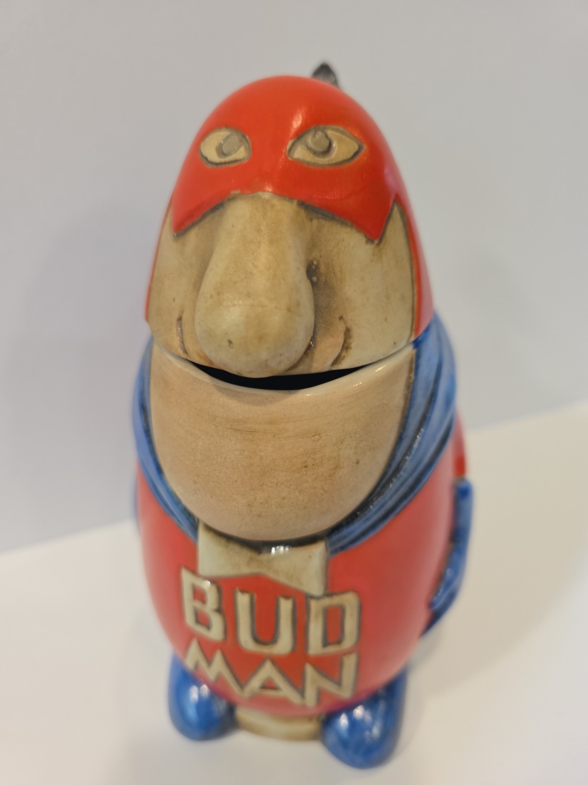 BUD MAN Vintage 1975 Anheuser Busch Beer Stein by Ceramarte in Brazil Budweiser