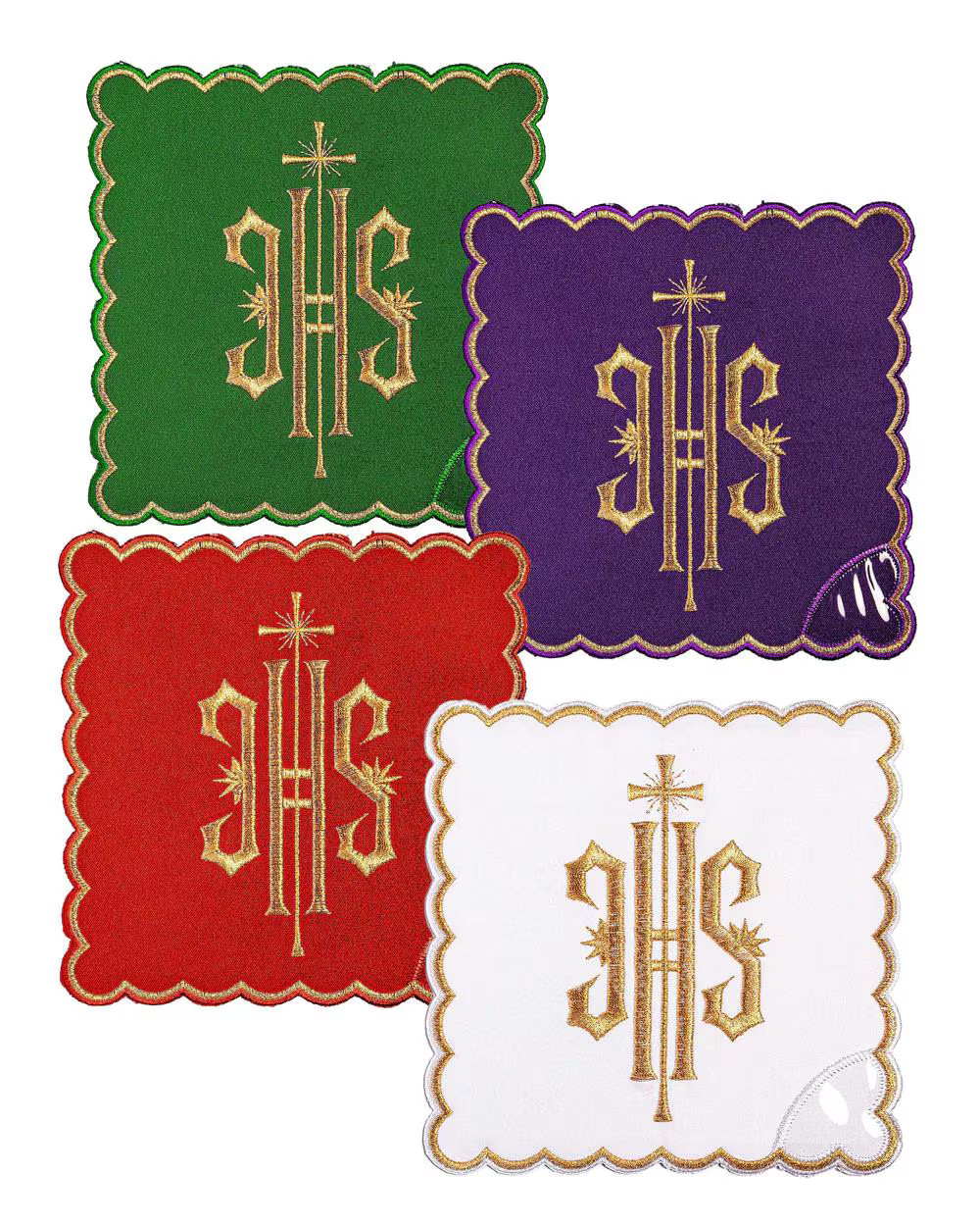 Embroidered pall IHS - set of 4