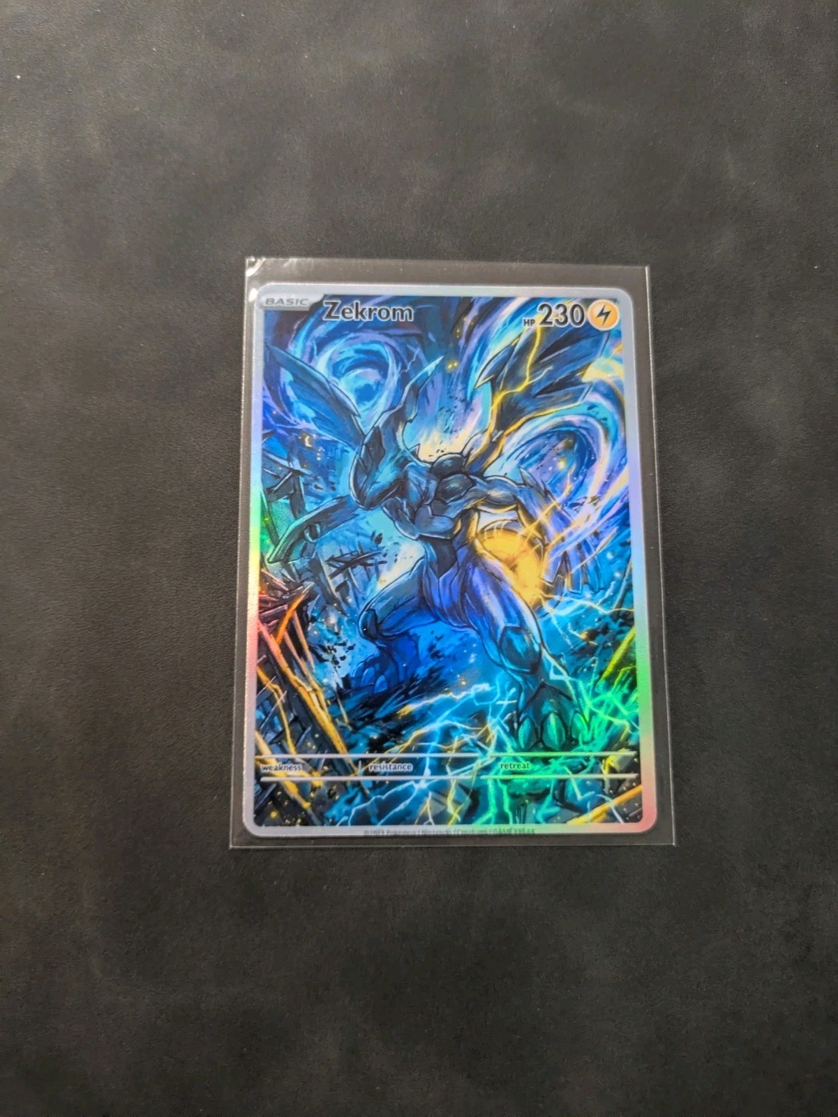 Dramatic Zekrom Holographic Display Card