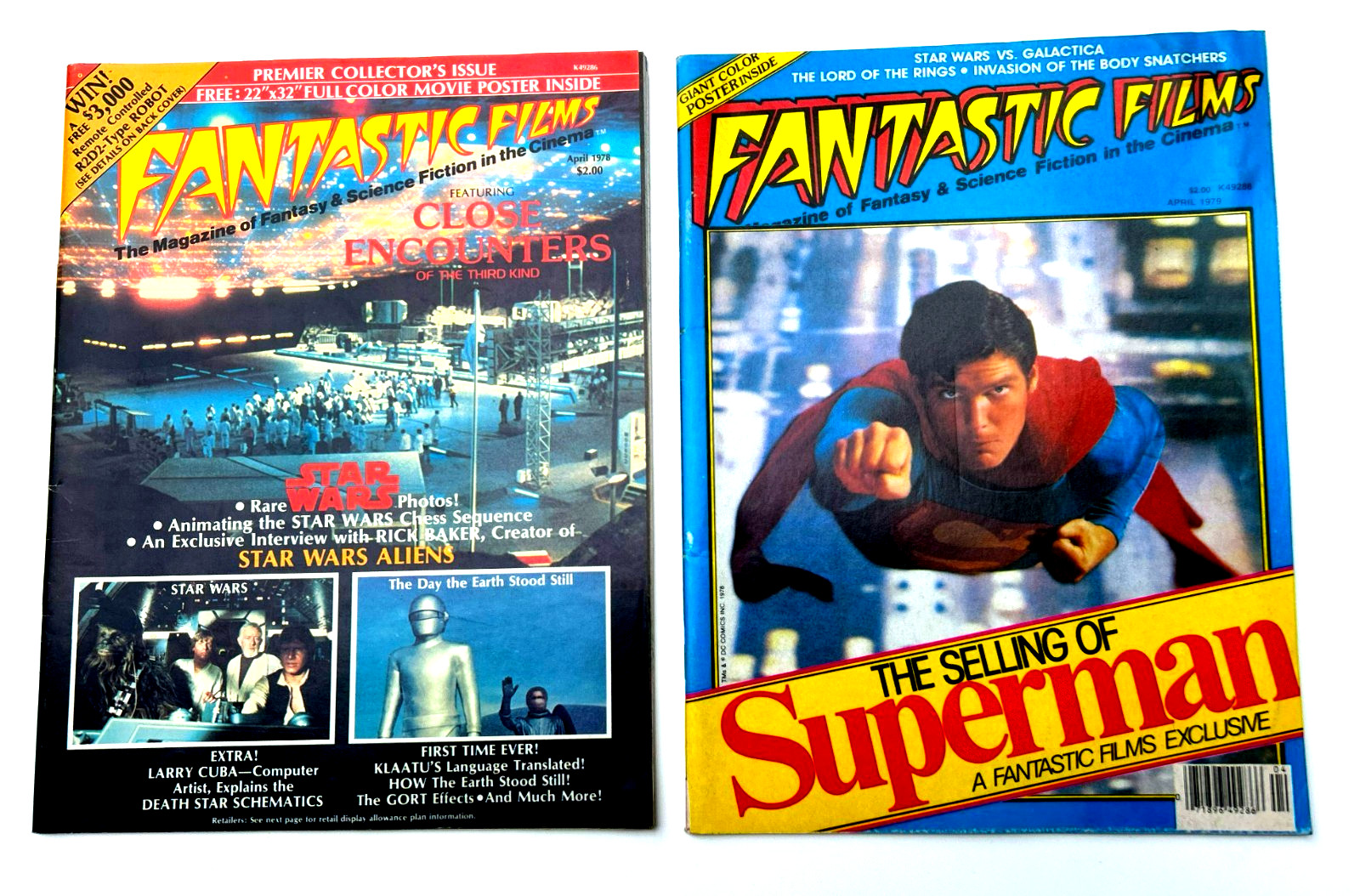 FANTASTIC FILMS #1 and FANTASTIC FILMS #6   - 1978/79