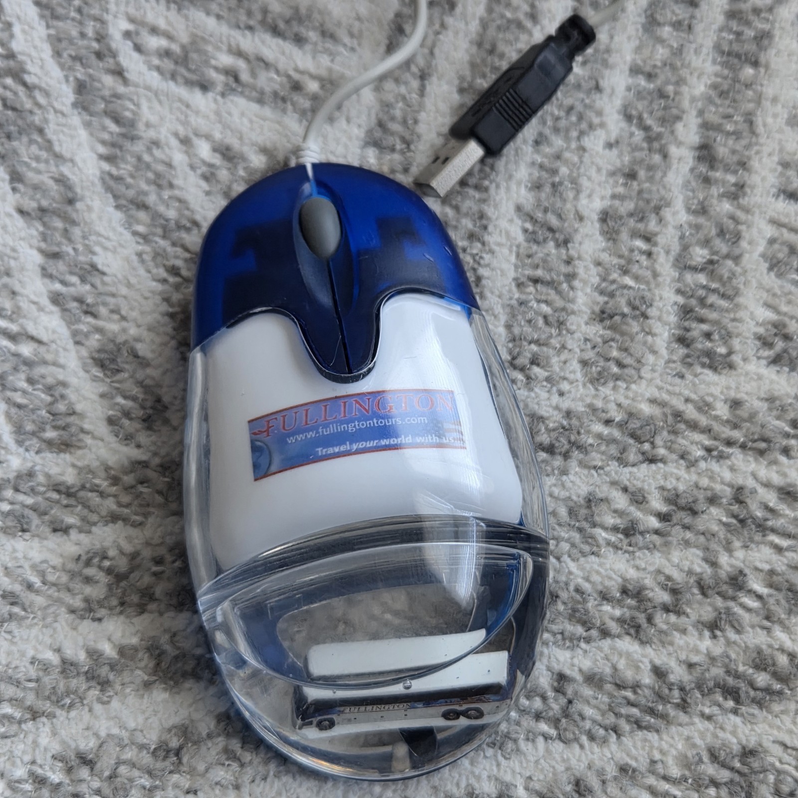 Vtg Rare Aqua Computer Mouse  Liquid Filled Fullington Floating Bus TESTED Works
