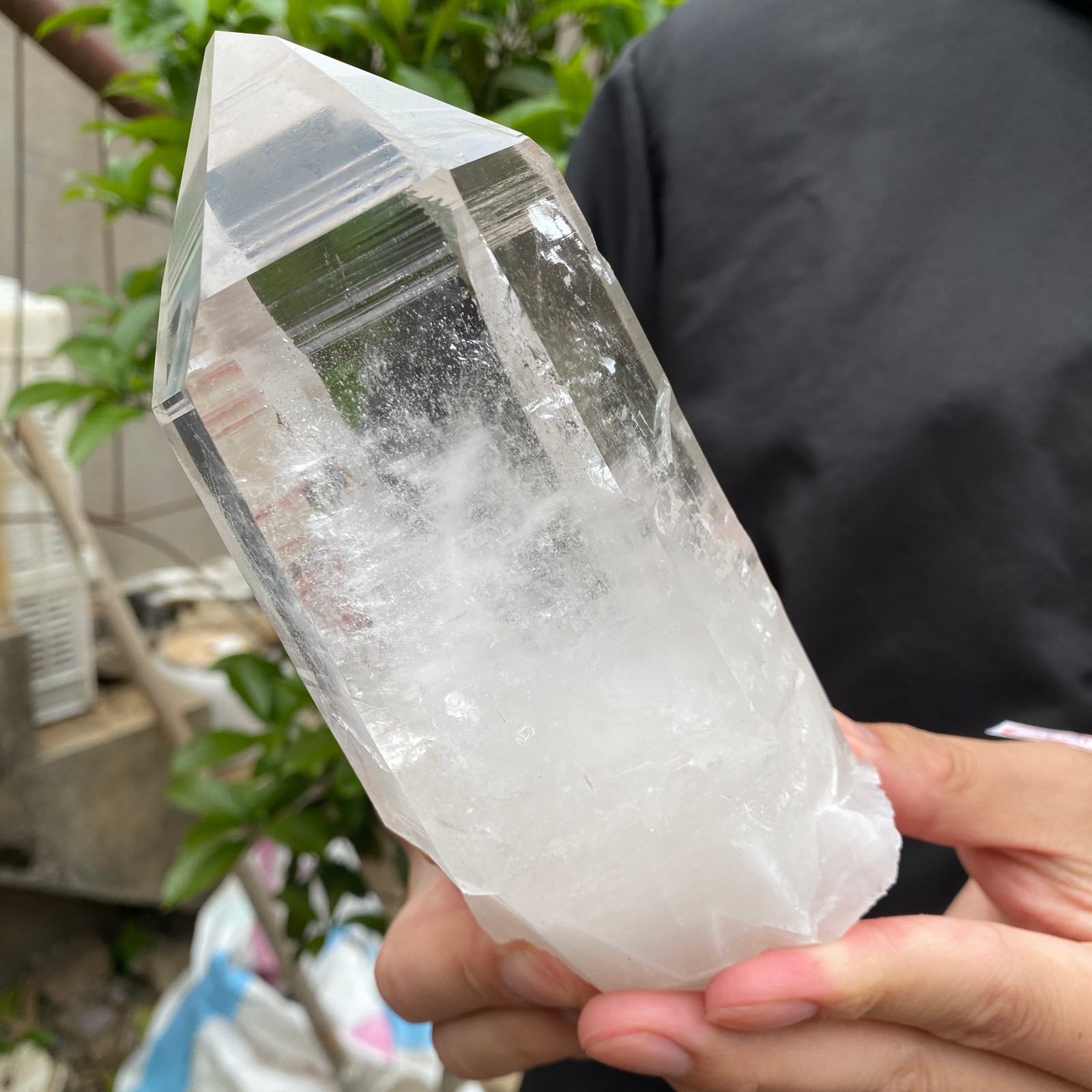 1080G  Natural Clear White Crystal Quartz Cluster Energy Healing Specimen