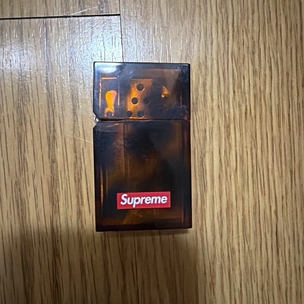 Supreme Pocket Lighter Brown/Amber Flip-Top Lighter Case