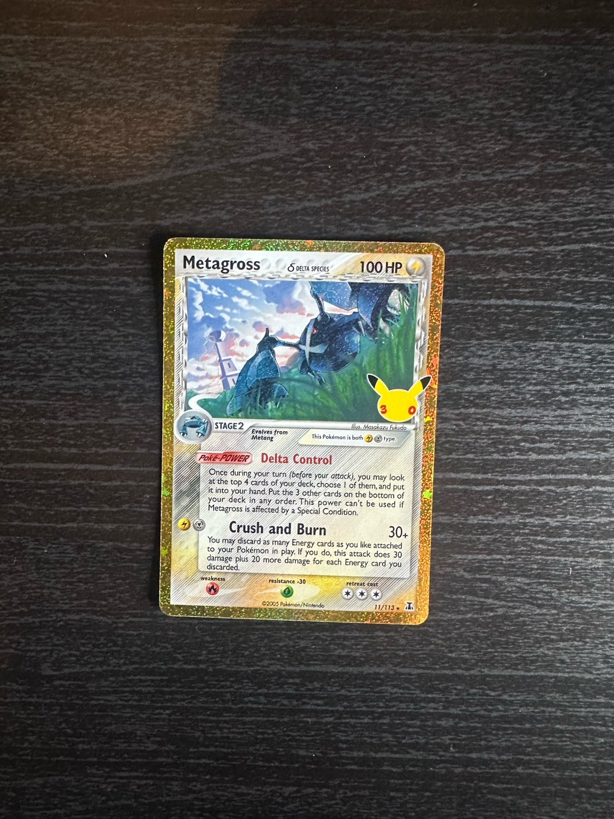Pokemon TCG Metagross Delta Species 11/113 30th Anniversary Holo NM