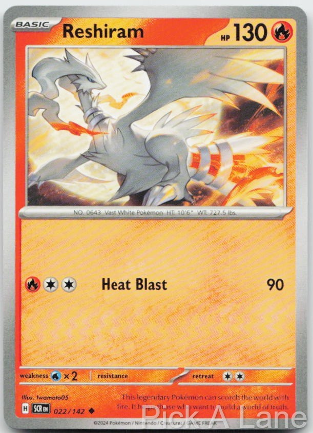 Reshiram 22/142 Uncommon Stellar Crown Pokemon Near Mint