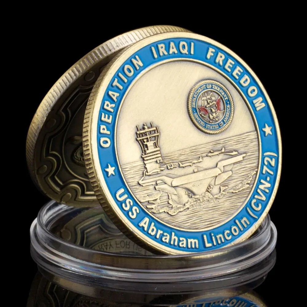 USS Abraham Lincoln (CVN-72) Aircraft Carrier Commemorative Challenge Coin