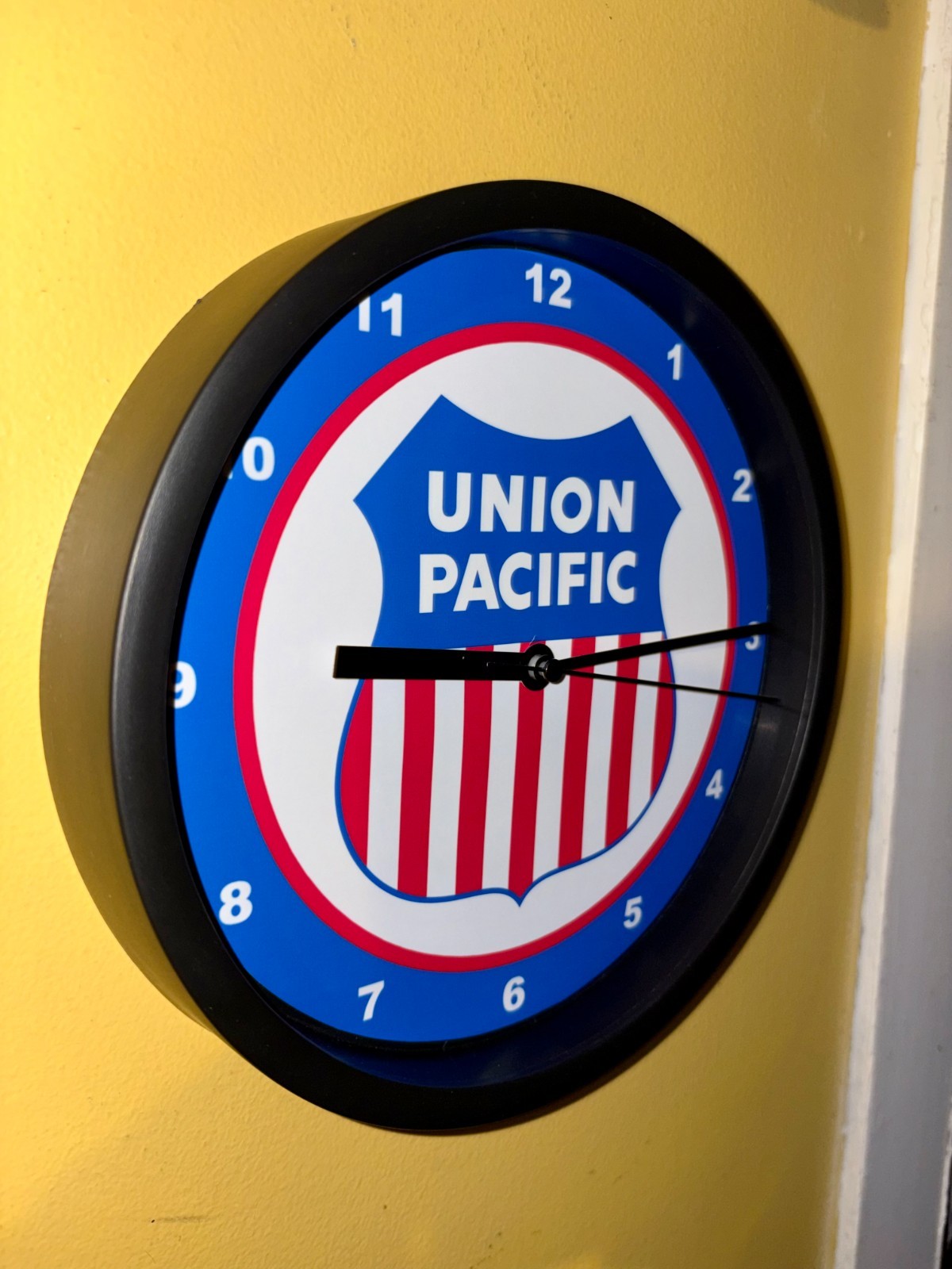 Union Pacific Railroad Train Station Man Cave Advertising Clock Sign