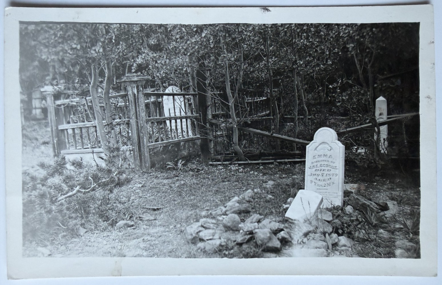 c1930s Caribou CO Ghost Town Cemetery RPPC Child Headstone Gravestone Mourning