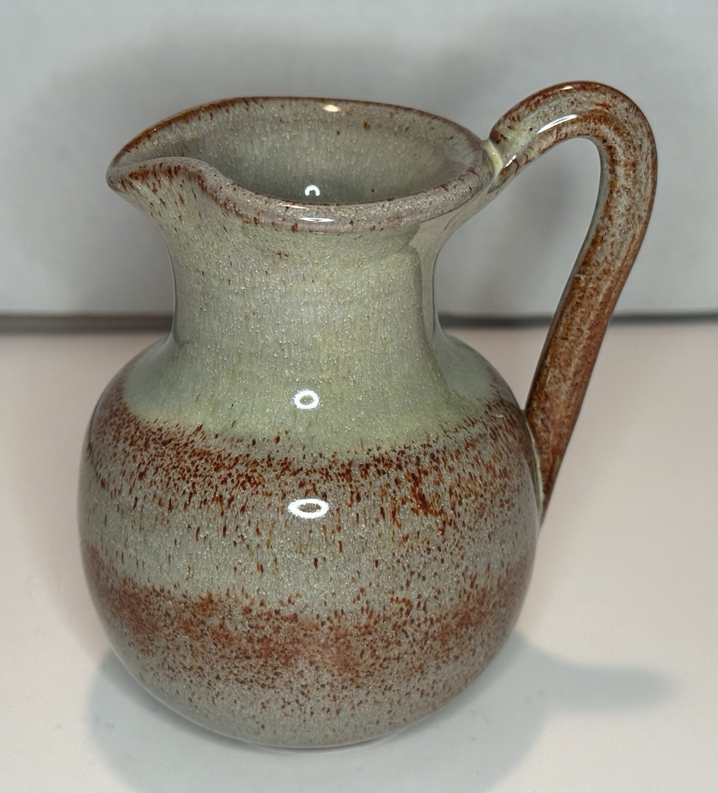 Vintage Pine Ridge Sioux Pottery Ewer Pitcher Olive Cottier Signed Oglala Lakota