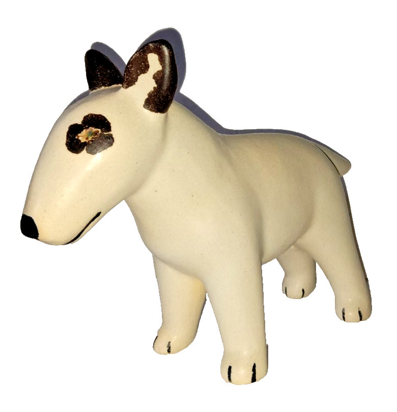 Vtg Mid Century Modern Lisa Larson Swedish Art Pottery Bull Terrier Dog Figurine