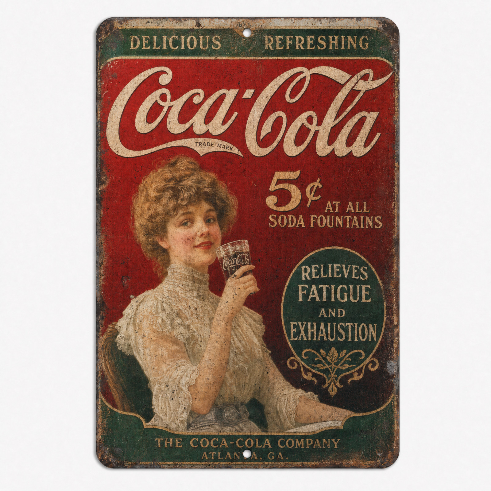 Coca-Cola Vintage Metal Sign Antique Soda Pop Rustic Ad Replica CC04 - 3 Sizes
