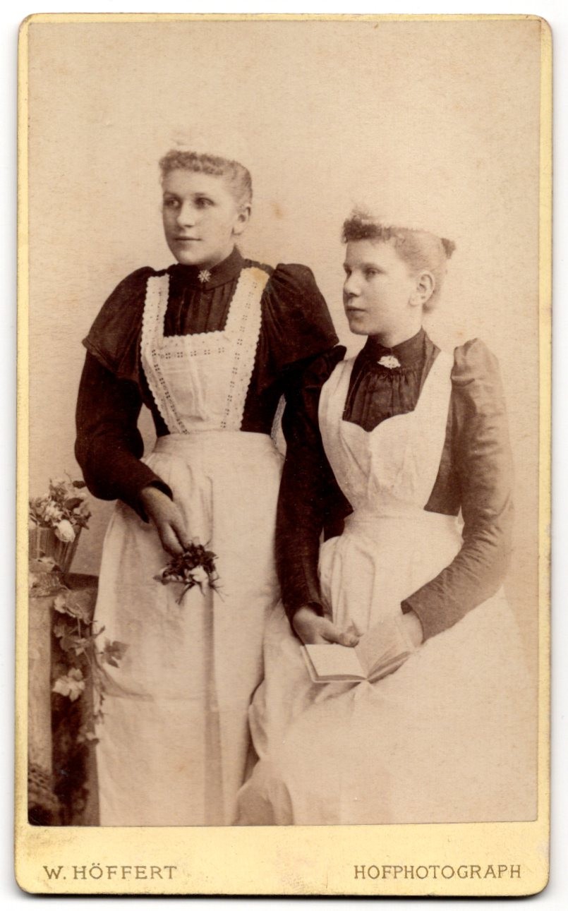 CDV of Two Women in Servant/Maid/Occupational Attire