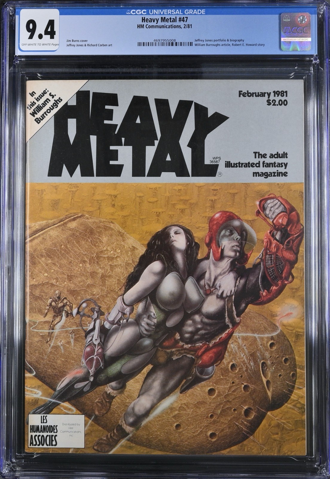 Heavy Metal #47 (February 1981) Jim Burns Wraparound Cover, CGC 9.4