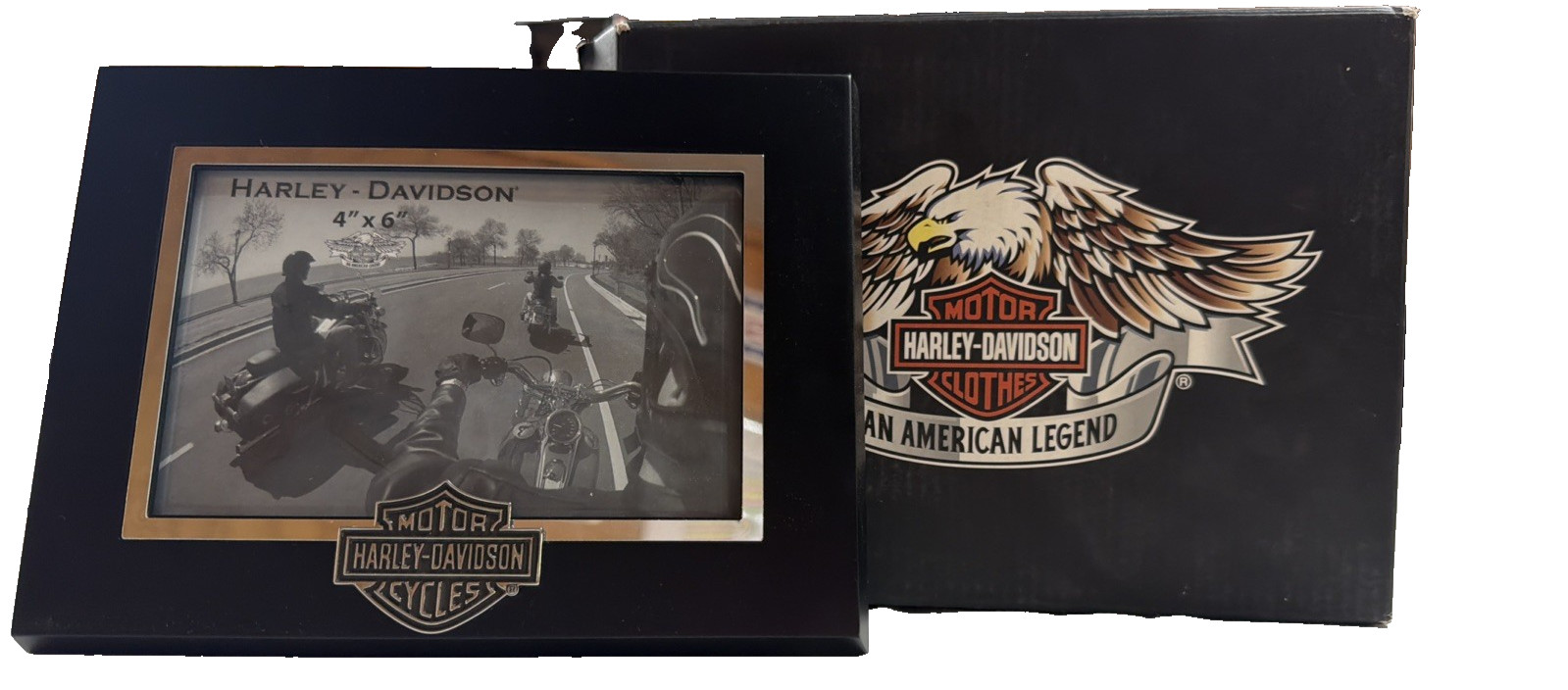 Harley Davidson Genuine MotorClothes 4x6” Photo Frame Embossed Logo New In Box