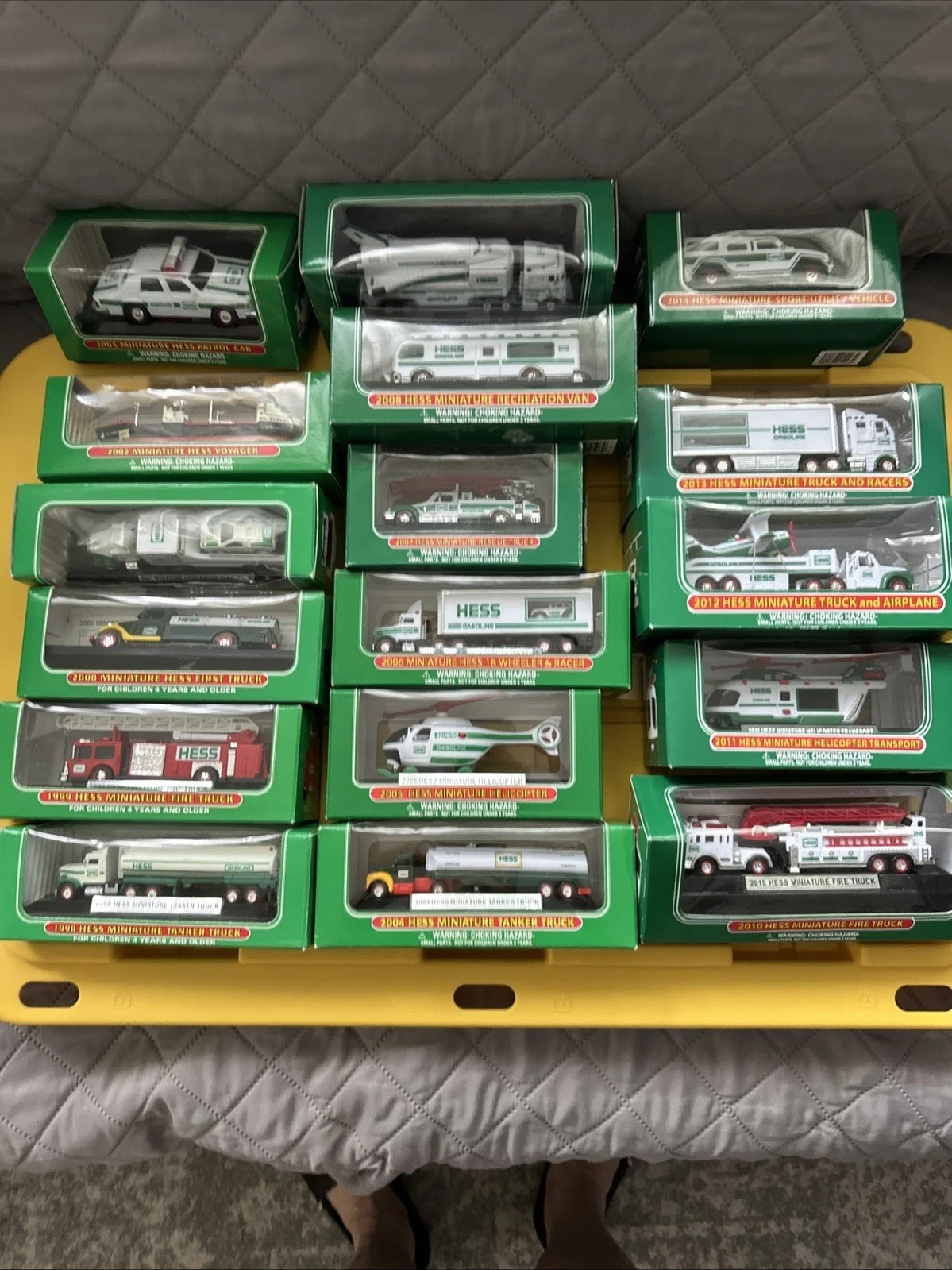 Hess  mini Trucks.  1998-2014 ( Total 17 Trucks)   All New In box.