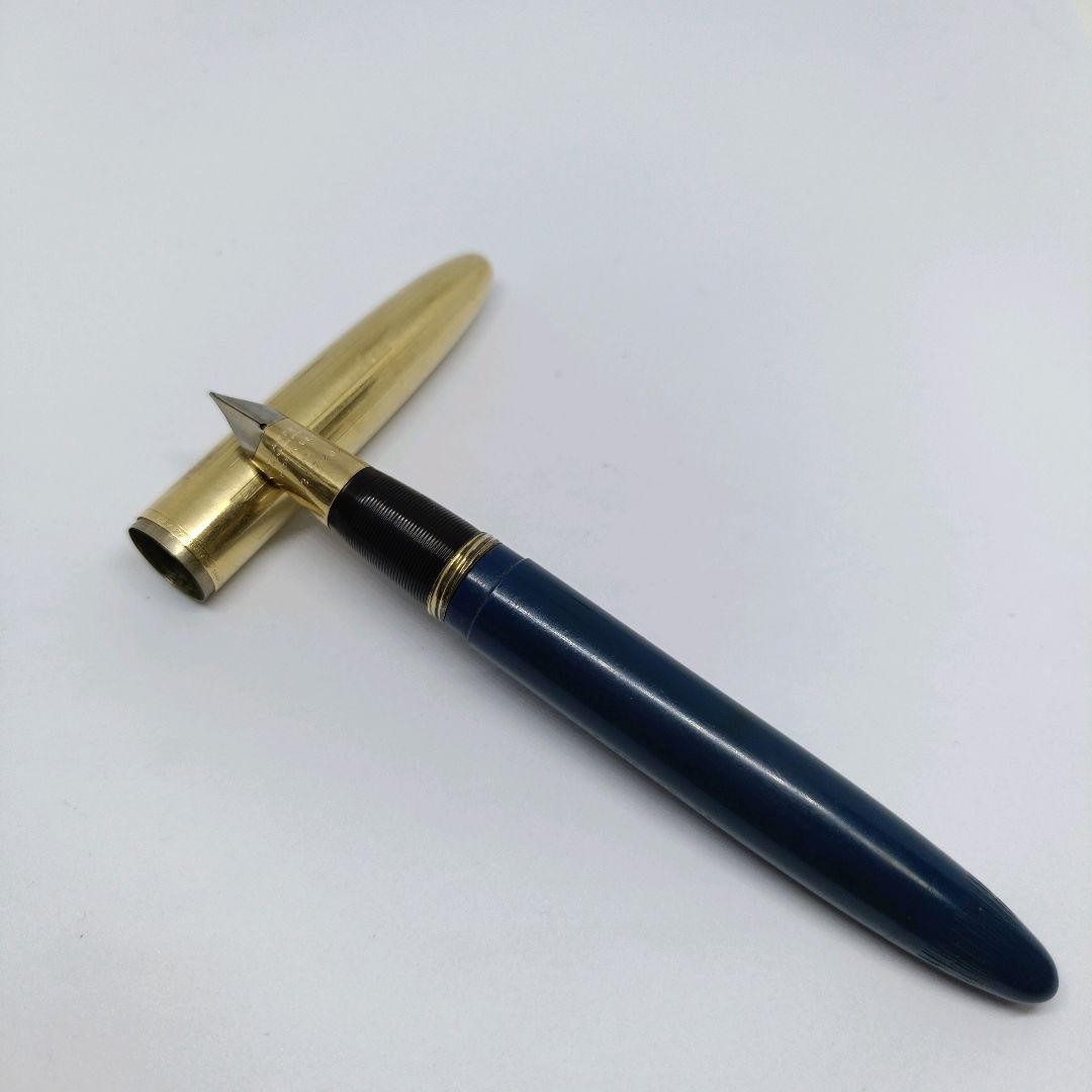 Rare Schafer Snorkel Crest Fountain Pen 14K Two Tone Made in USA