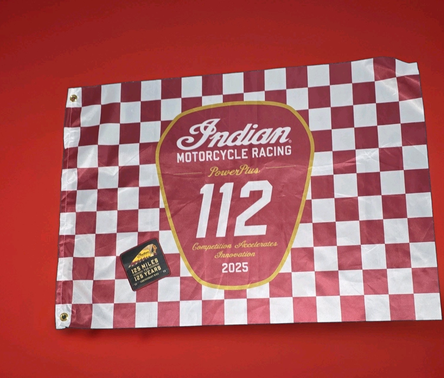 Indian Motorcycles 2025 Flag And 2026 Anniversary Patch Limited Collectible