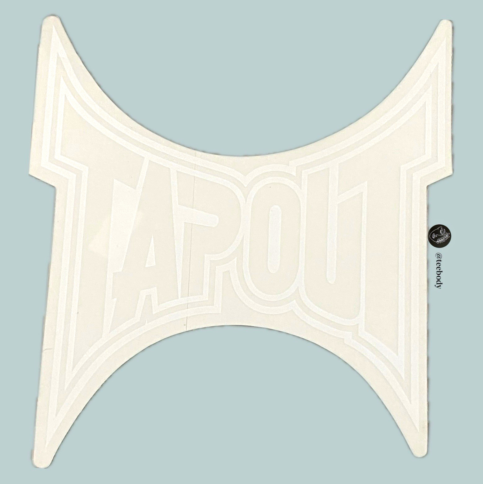 Vintage Tapout Die Cut Vinyl Decal Sticker White Y2K MMA UFC Deadstock