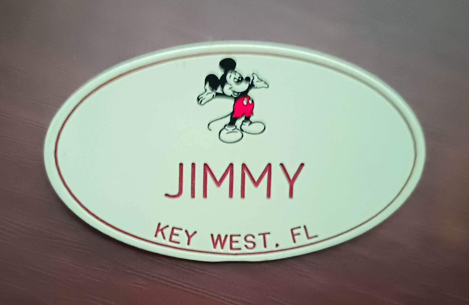 JIMMY BUFFETT Walt Disney World Cast Member Name Tag \
