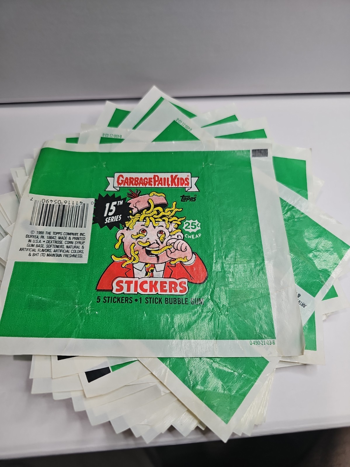 1988 Topps Garbage Pail Kids 15th Series Card Wrapper.