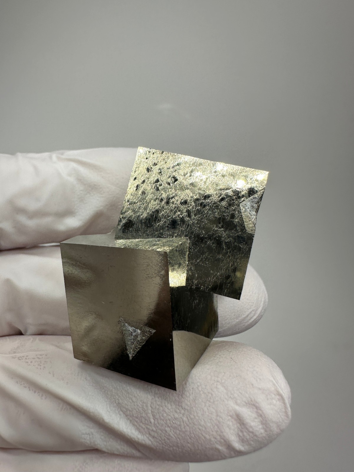 LARGE Rare Lusterous Entwined Interlocking Rectangle Pyrite Cube Cluster_Spain