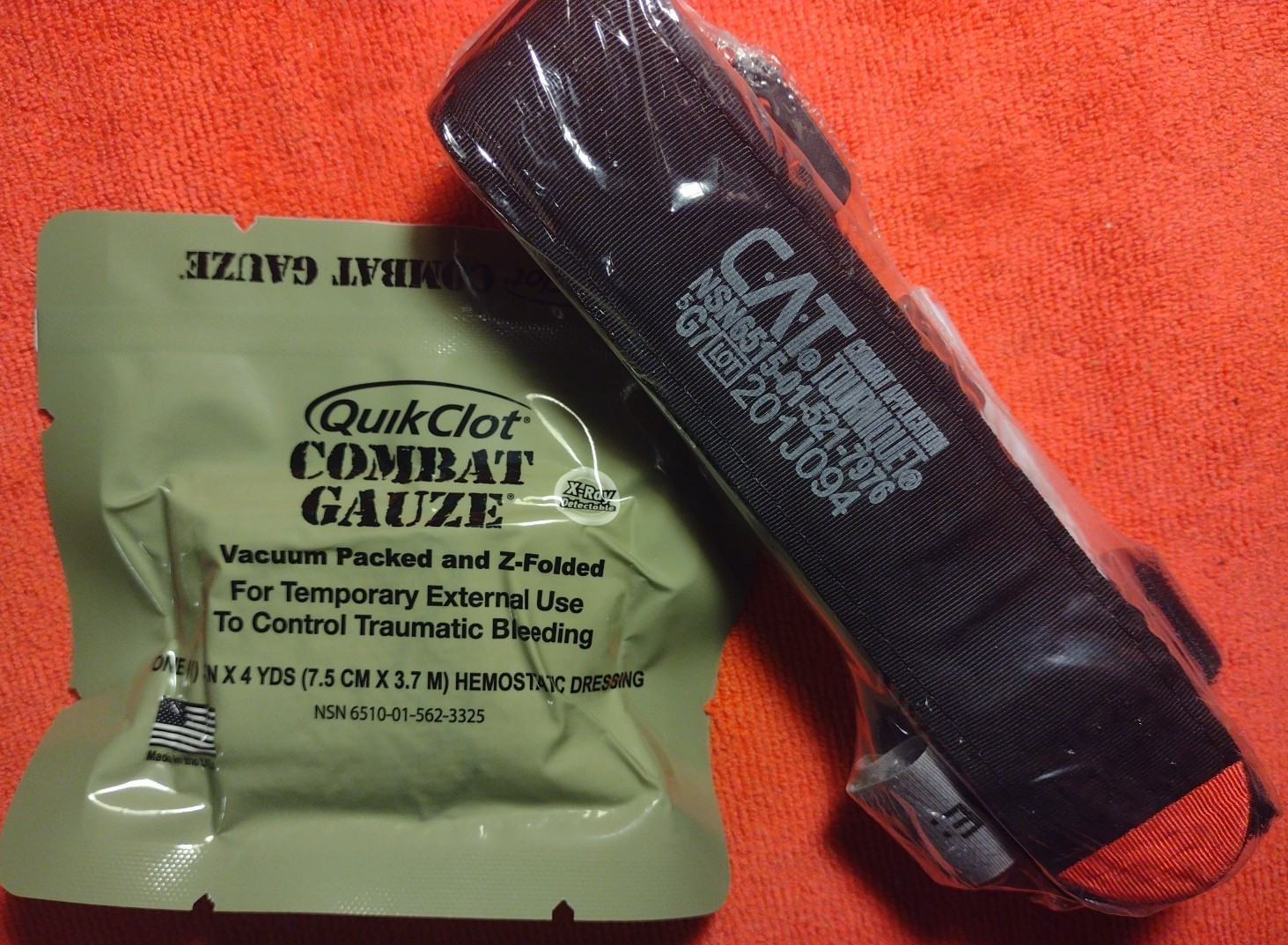 BLEED STOP KIT NAR CAT G7 TQ w QuickClot COMBAT GAUZE IFAK JFAK COMBAT MEDIC