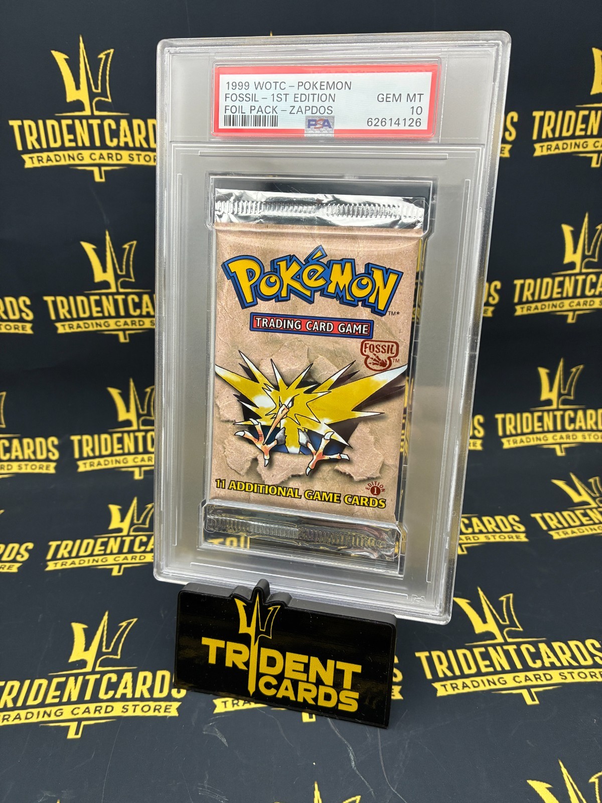 1999 WOTC-POKEMON FOSSIL FOIL PACK 1ST EDITION ZAPDOS PSA 10