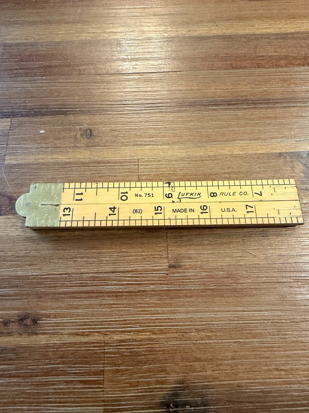 Vintage Lufkin No. 751 Boxwood Folding Ruler 24\