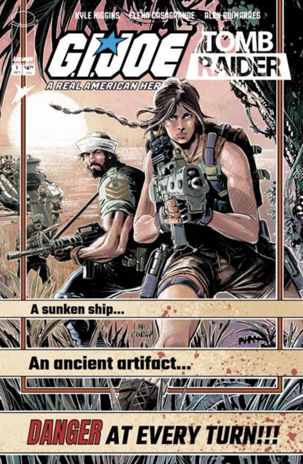 🔥 GI JOE REAL AMERICAN HERO TOMB RAIDER 1 MOONEYHAM 1:25 Ratio Variant Cvr D