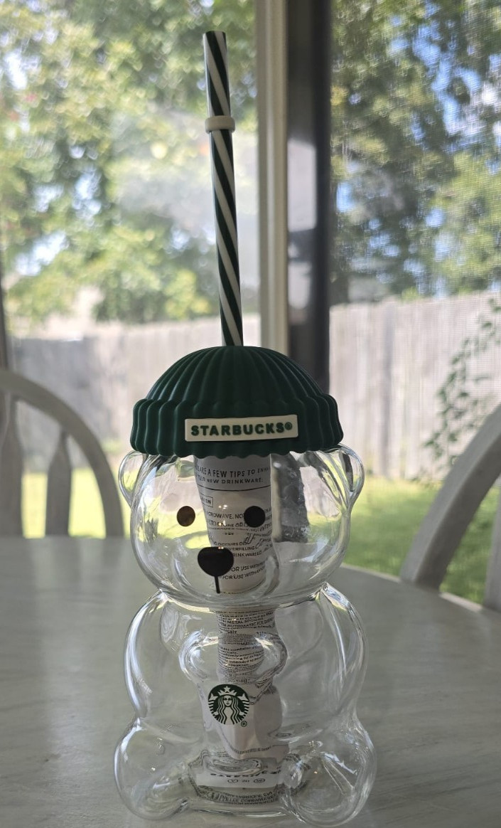 2025 Glass Starbucks Bearista Bear Cold Cup Holiday Limited Edition