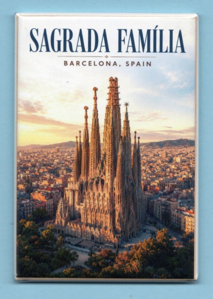 SAGRADA FAMILIA BARCELONA SPAIN TRAVEL POSTER *2X3 FRIDGE MAGNET* SOUVENIR GIFT