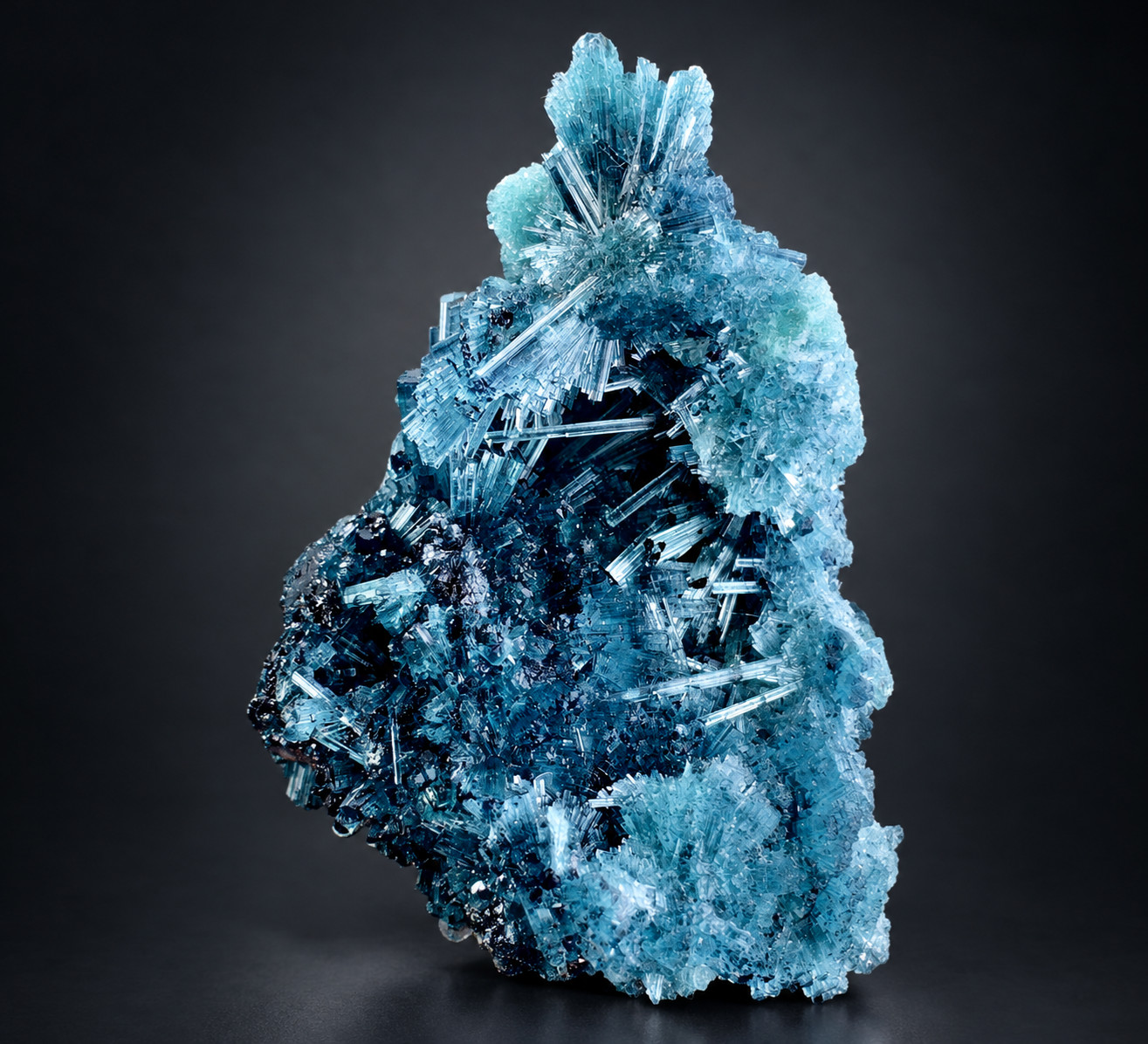 60 Carat Indicolite Tourmaline Crystals Cluster Specimen From Afghanistan