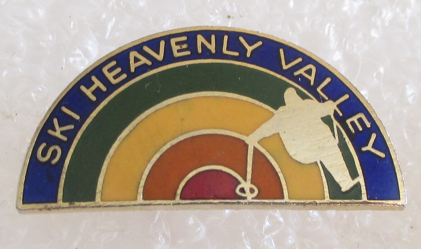 Vintage Ski Heavenly Valley - Lake Tahoe - California Skiing Souvenir Pin