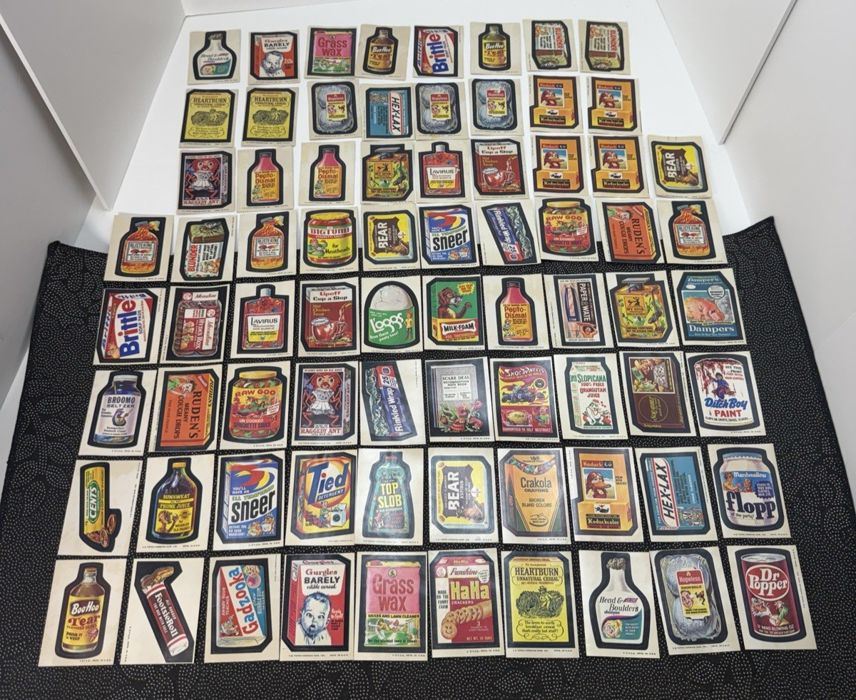 Vintage Topps Wacky Packages Wonder Bread Premium Lot 75 Tan Back Stickers 1970s