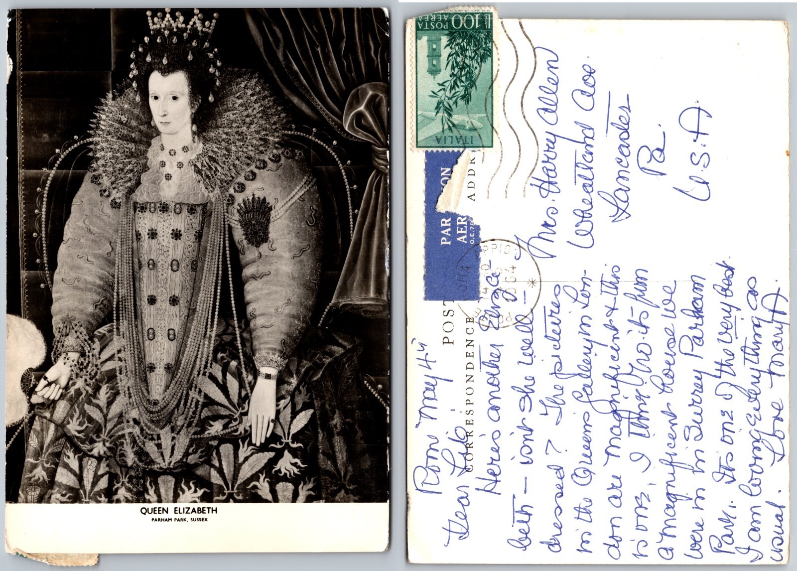 Continental Queen Elizabeth Portrait Postcard