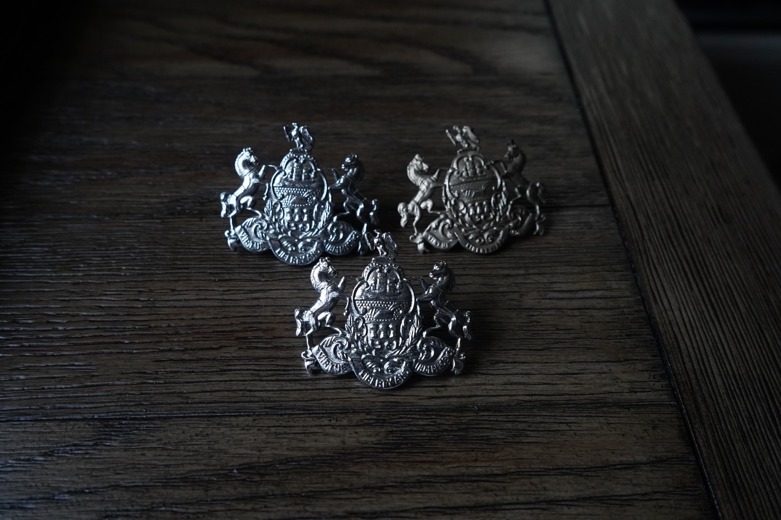 Set of 3 Pennsylvania Virtue Liberty and Independence Vintage Hat Badge State