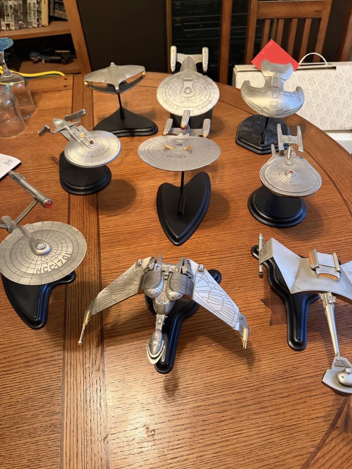 The Franklin Mint  Presents Star Trek  Almost The Whole Set 9 Ships