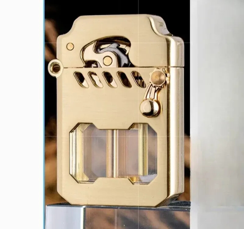 Metal Rocker Lighter Retro Kerosene Windproof Lighter Creative Gift For Men