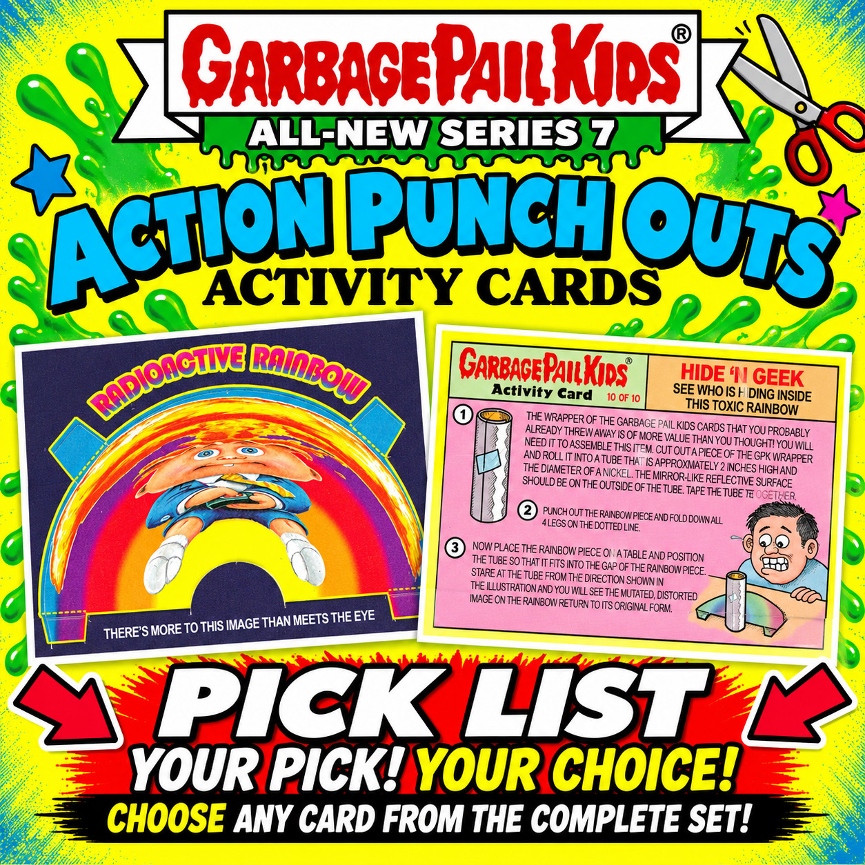 Garbage Pail Kids GPK 2008 All-New Series 7 ANS7 ACTION PUNCH OUTS Pick List