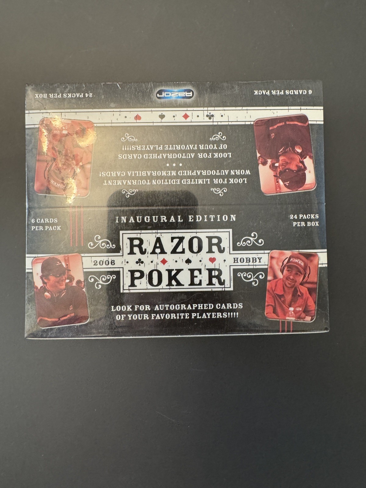2006 RAZOR POKER INAUGURAL EDITION HOBBY BOX 24 PACKS PER BOX sealed HELLMUTH