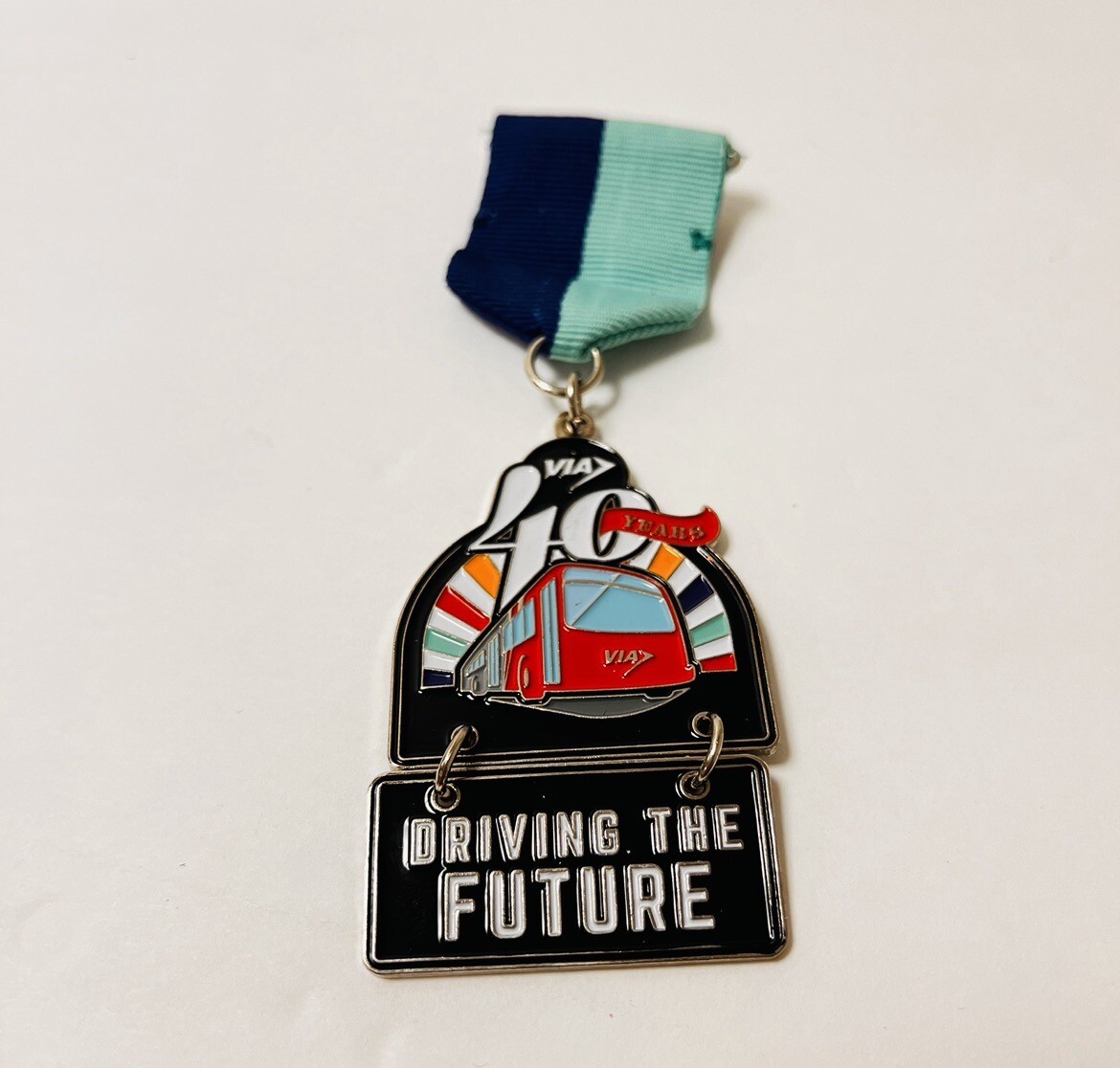 ⭐️ 2018 San Antonio Viva Fiesta Medal TEXAS VIA Metro Transit 40th Anniversary