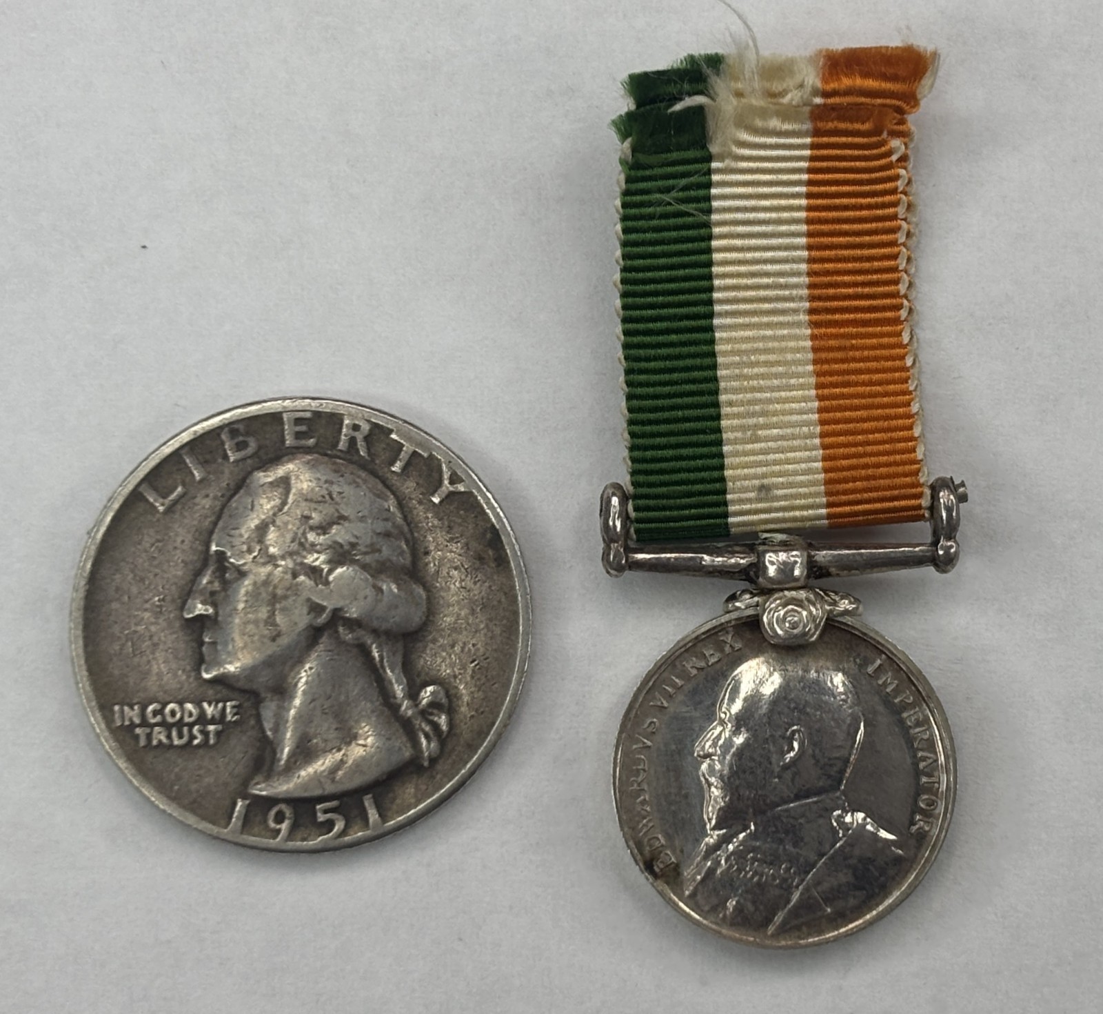 Original Kings South Africa Medal MINIATURE 2nd Boer Wars King Edward VII