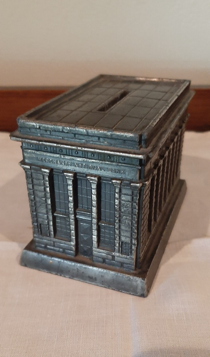 Merchants National Bank, Allentown, PA. Vintage 1930s Original Bank (Heavy Lead)