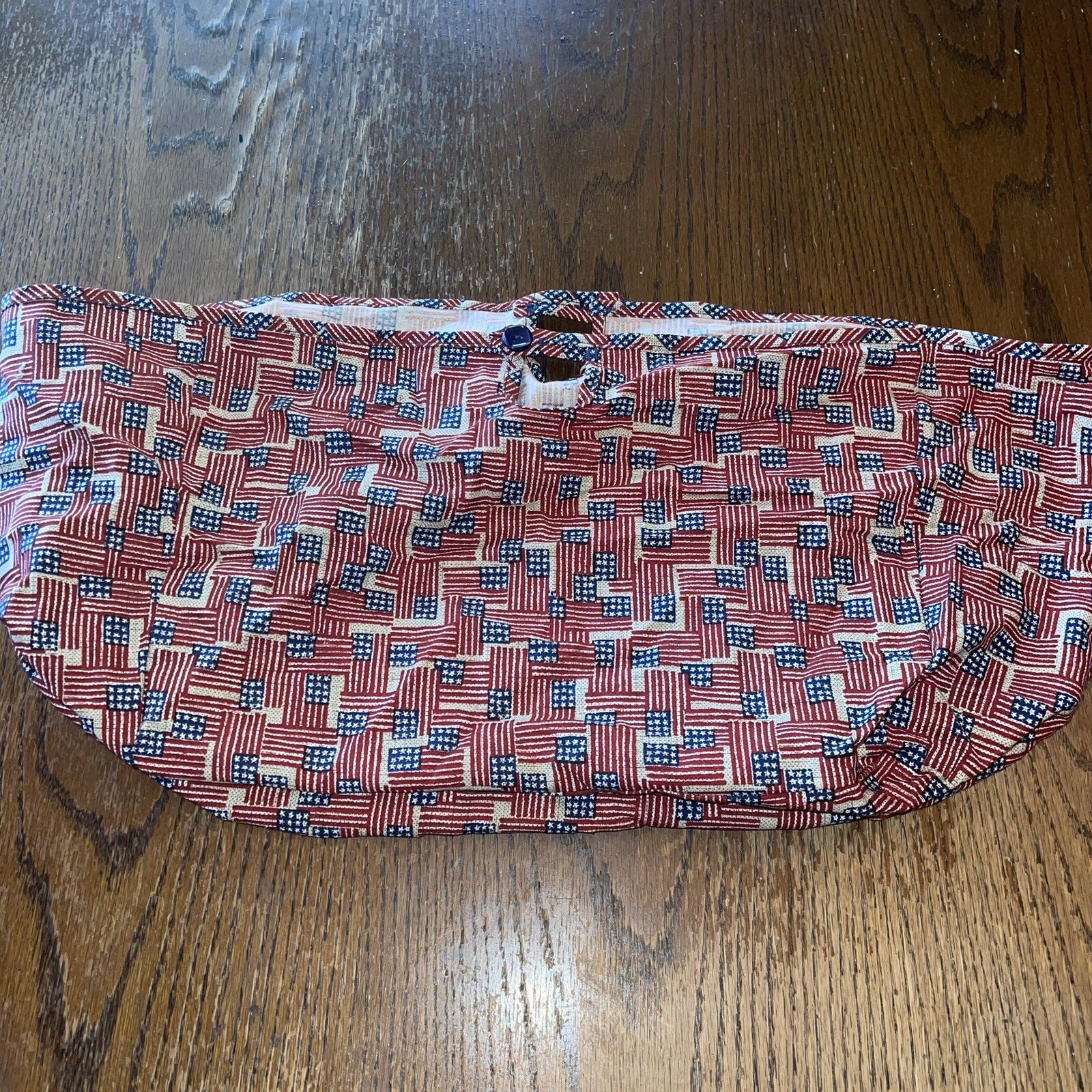 Longaberger Old Glory Basket Liner 100% Cotton 13”long 7” Deep 10” High
