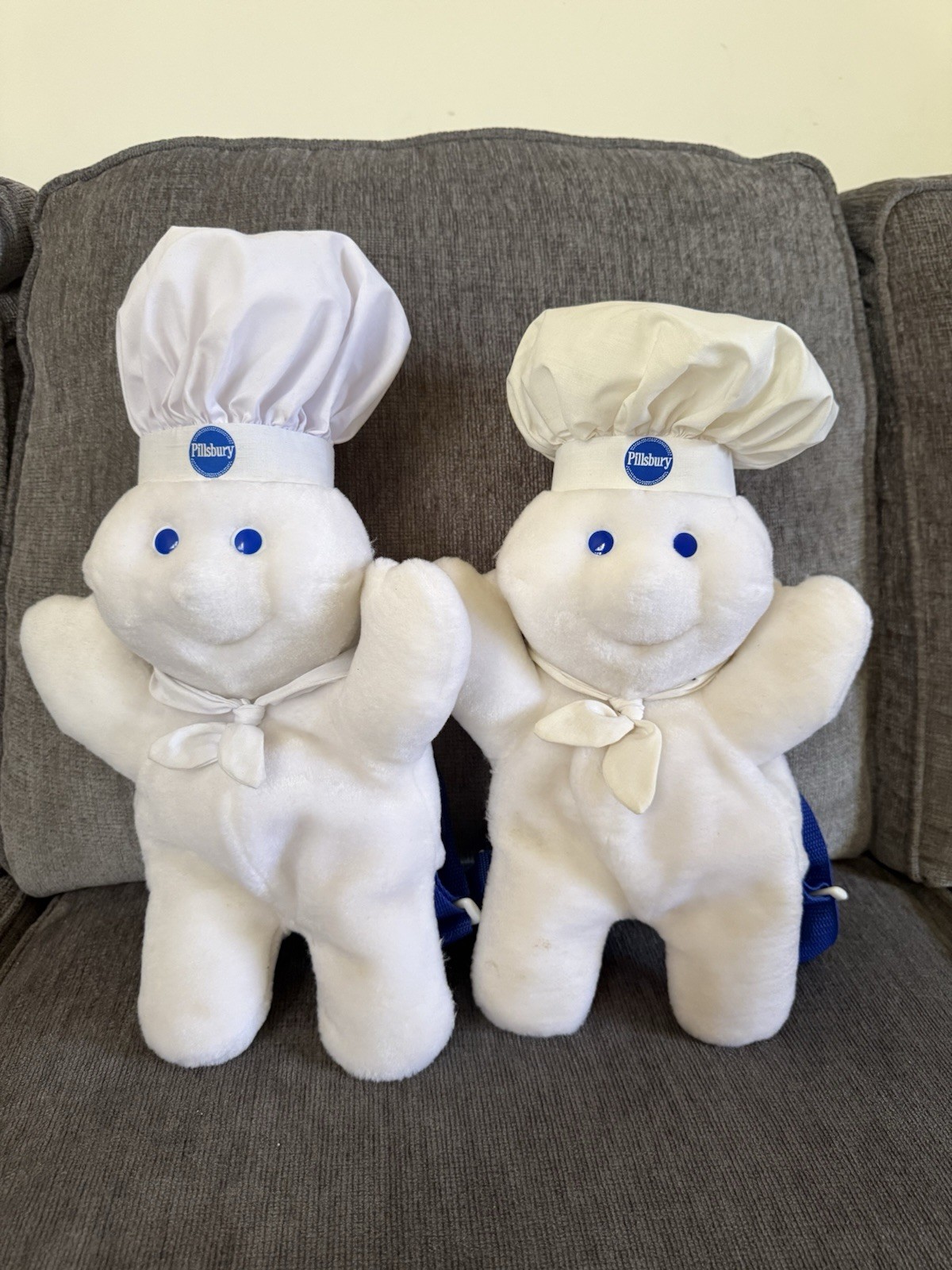 1998 Pillsbury Doughboy Plush Child's Backpack Lot Of 2.